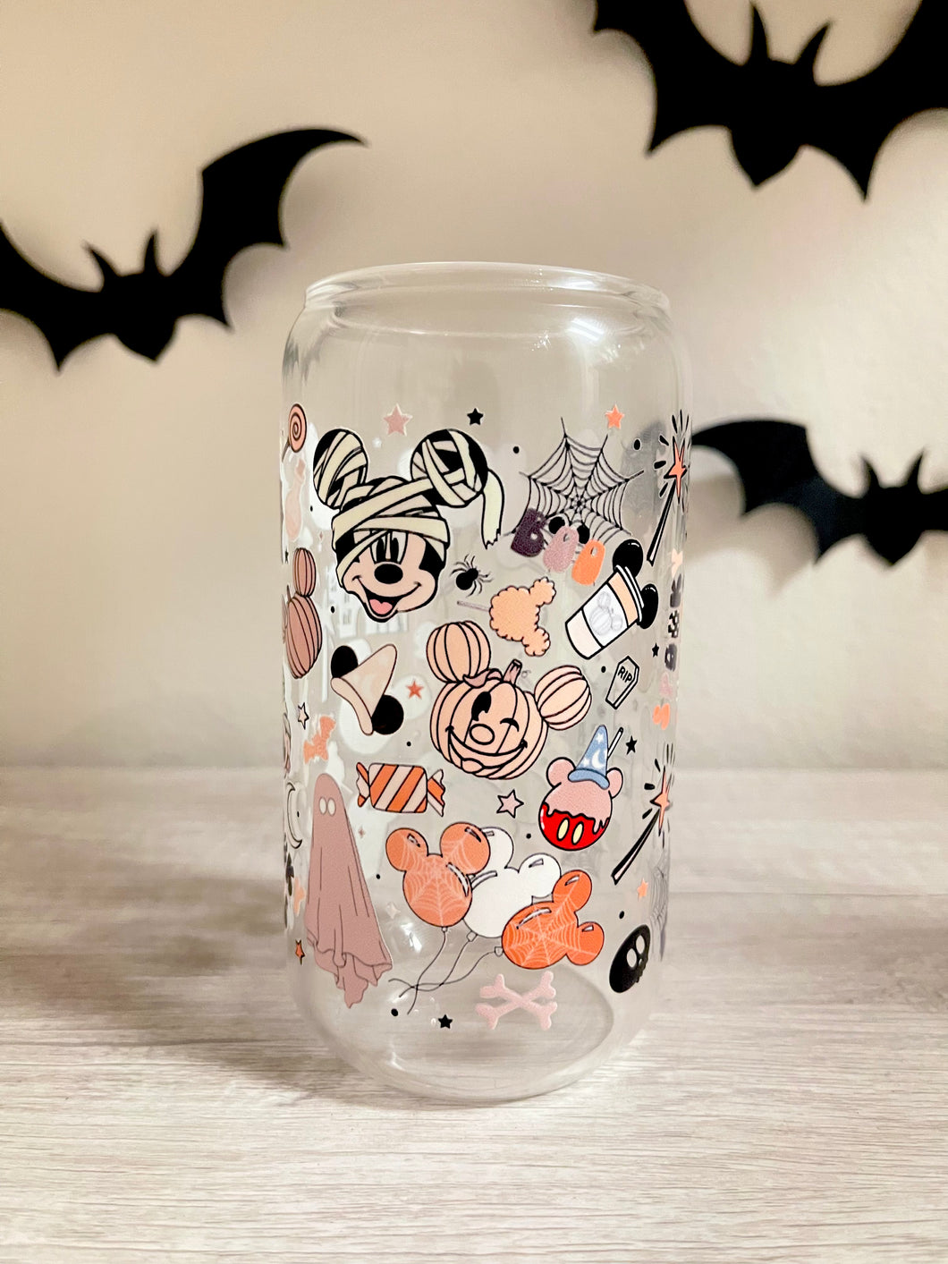 Spooky Vibes Glass Cup
